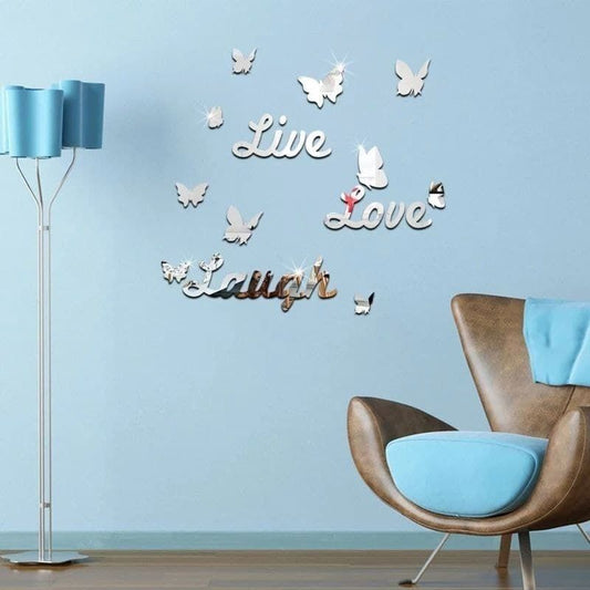 Acrylic Mirror Wall Stickers Self Adhesive