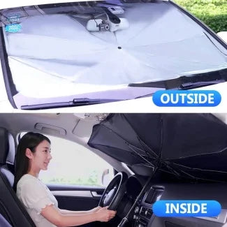 Car Windshield Sun Shade Umbrella - Foldable